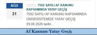 Af Kanunu-Yatay Geçiş